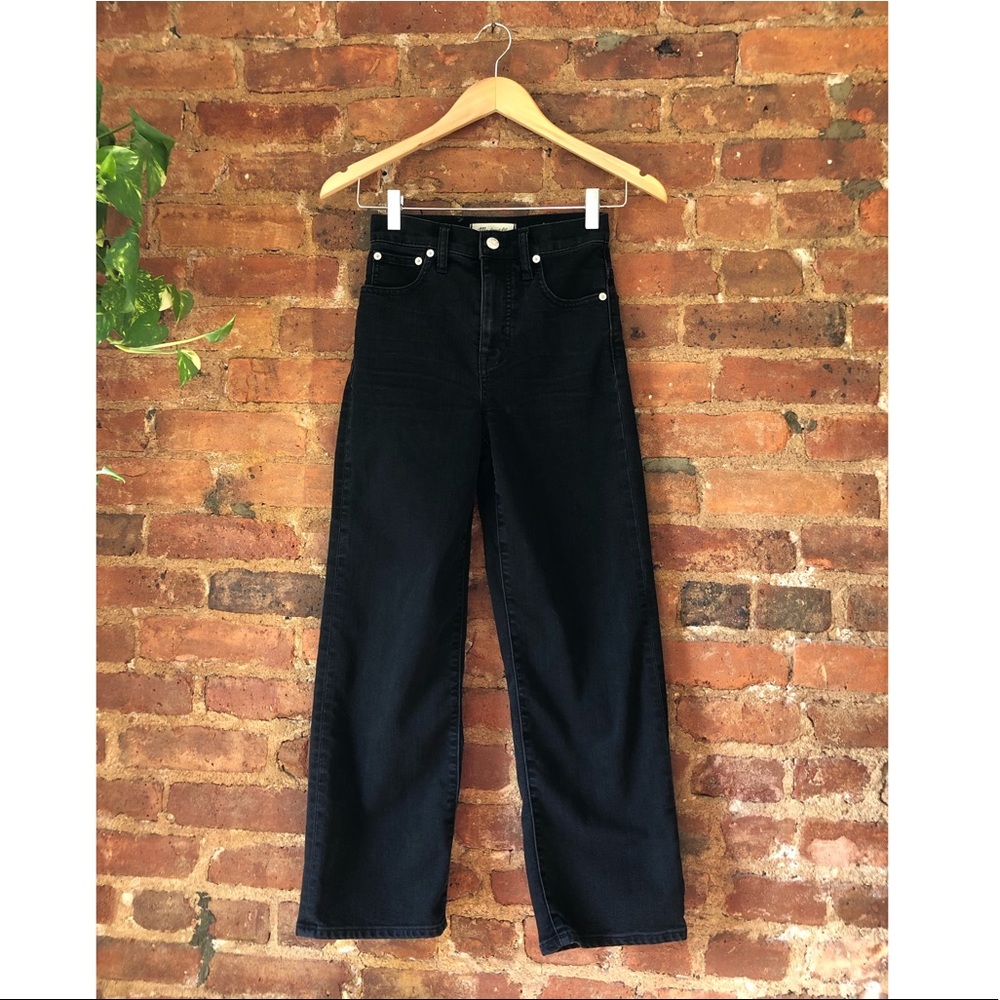 Madewell Slim wide leg crop Jean Black Size 23